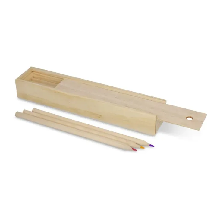 Colouring pencils in wooden sliding box - LT91586 (N0094)